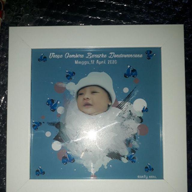 Super Pop Frame (bingkai/frame 32x42cm  (desaign Gambar Digital + Softfile) Kado Wedding,bday,dll)