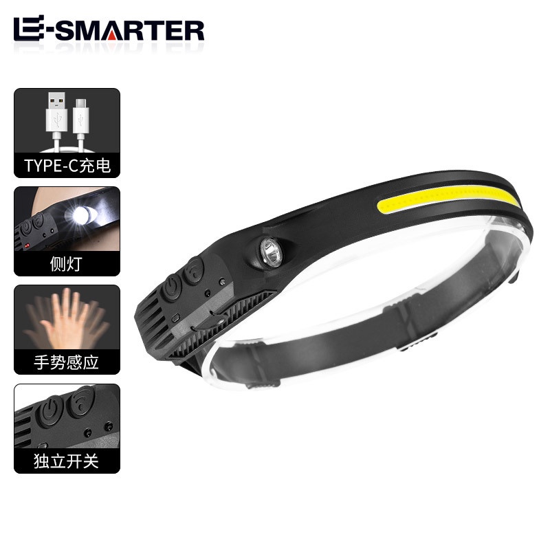 2 in 1- Headlamp Rechargeable USB Motion / Senter Kepala LED Terang