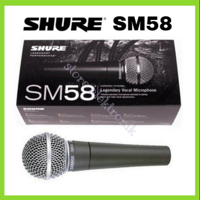 Mic Shure SM 58 Cocok Pidato Dan Karaoke ( Tidak Ad Kabel  )