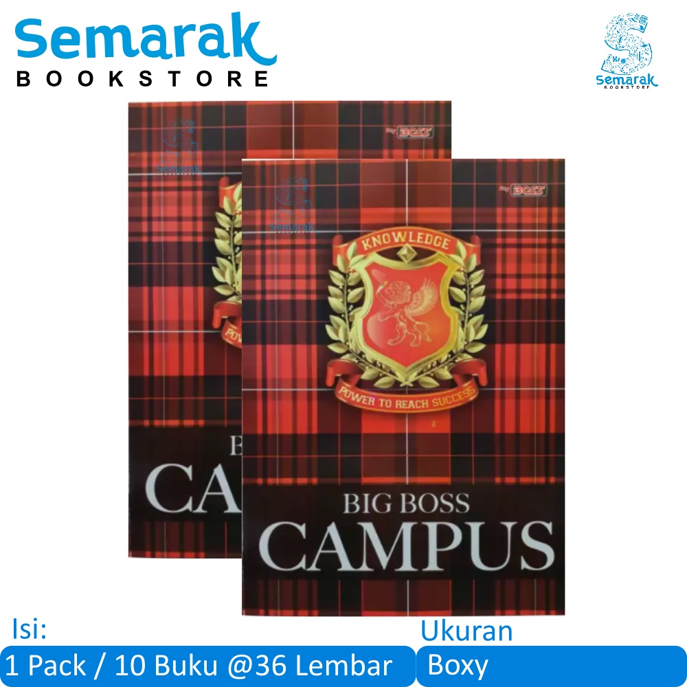 

Big Boss Campus Buku Tulis Sekolah Besar [1 Pack/10 Pcs @36 Lembar]