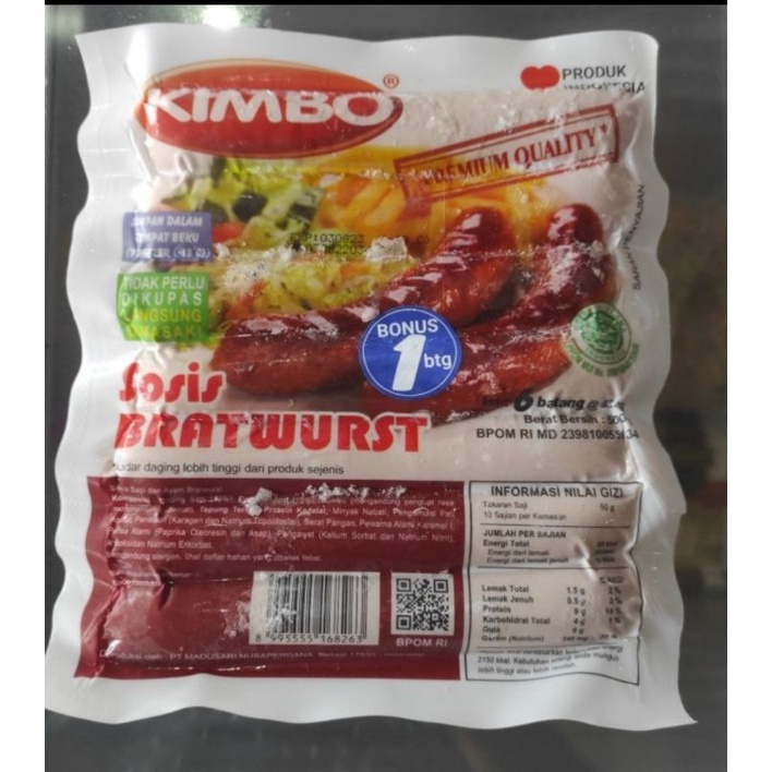 

Sosis Bratwurst Kimbo 500gr