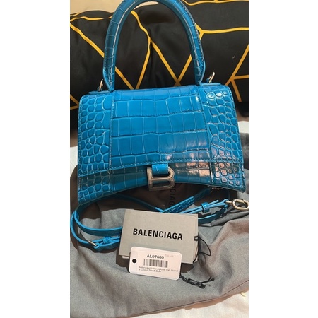 balenciaga hourglass croco preloved authentic