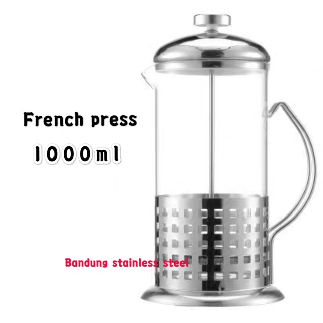 French press 1000ml coffee plunger kaca coffee maker tea seduh manual