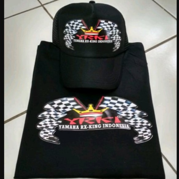 Kaos dan Topi custom yrki rx king putih
