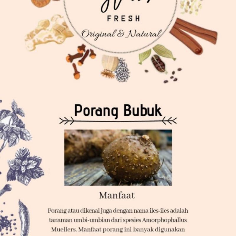 

Tepung Porang / lles lles bubuk