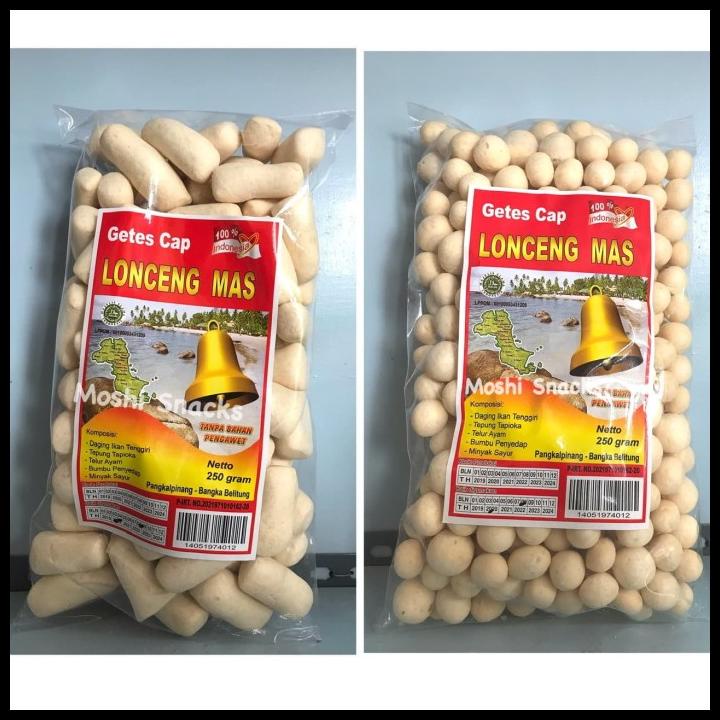 

Getes Ikan Tenggiri Cap Lonceng Mas 250Gr / Getas Kerupuk Bangka