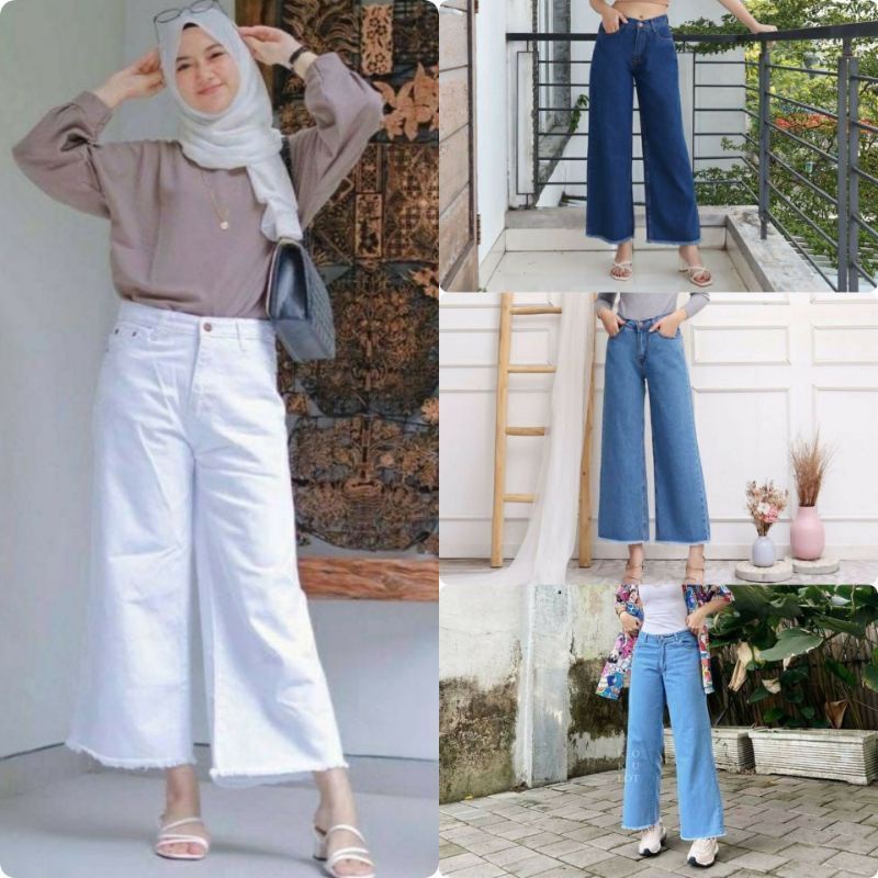 #HIGH WAIST KULOT  RAWIS WANITA TEBAL PREMIUM#