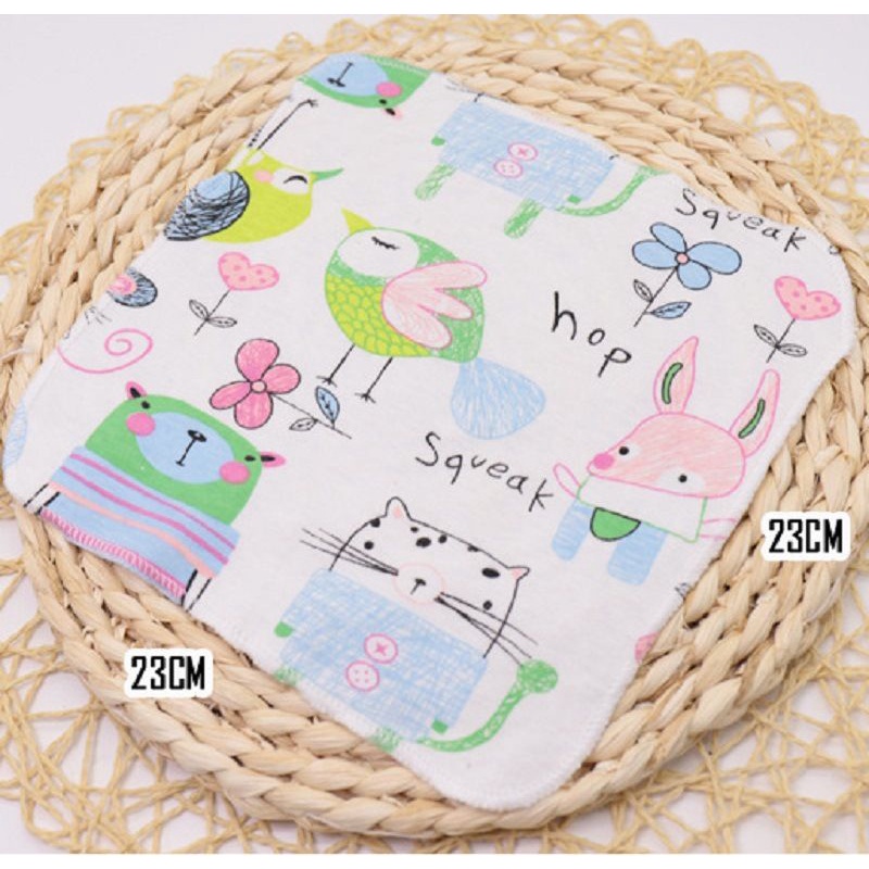 6 pcs Sapu tangan bayi washcloth katun lembut lap iler bayi