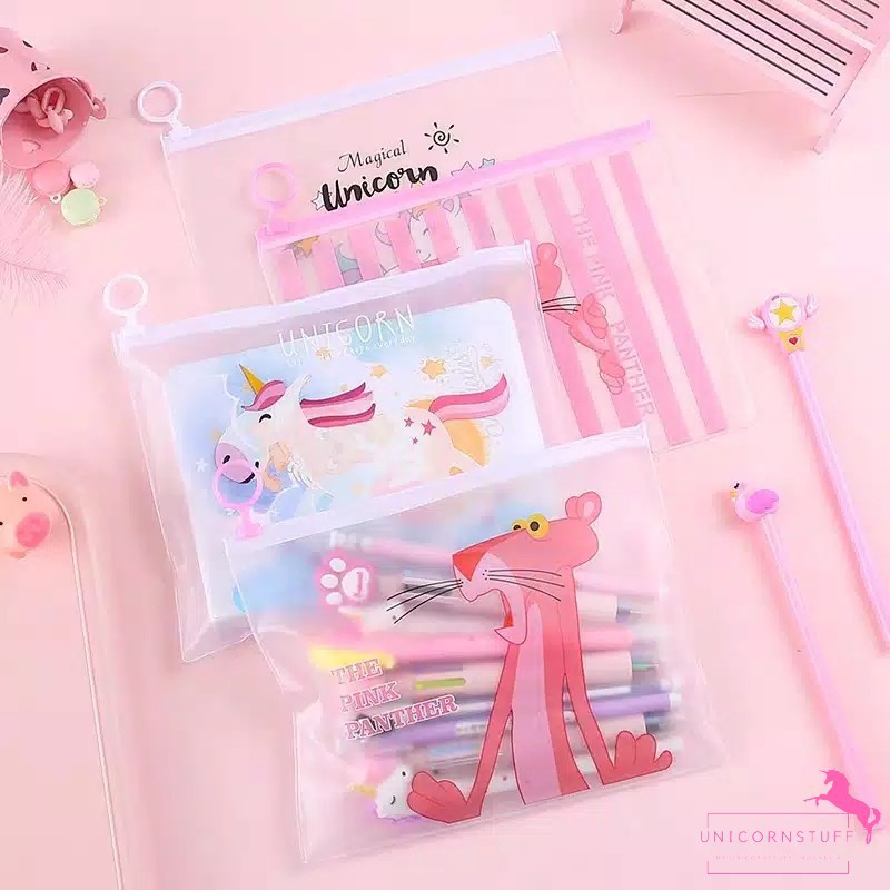 Map unicorn Tepak pensil unicorn Tempat Masker Anak Untuk Pergi