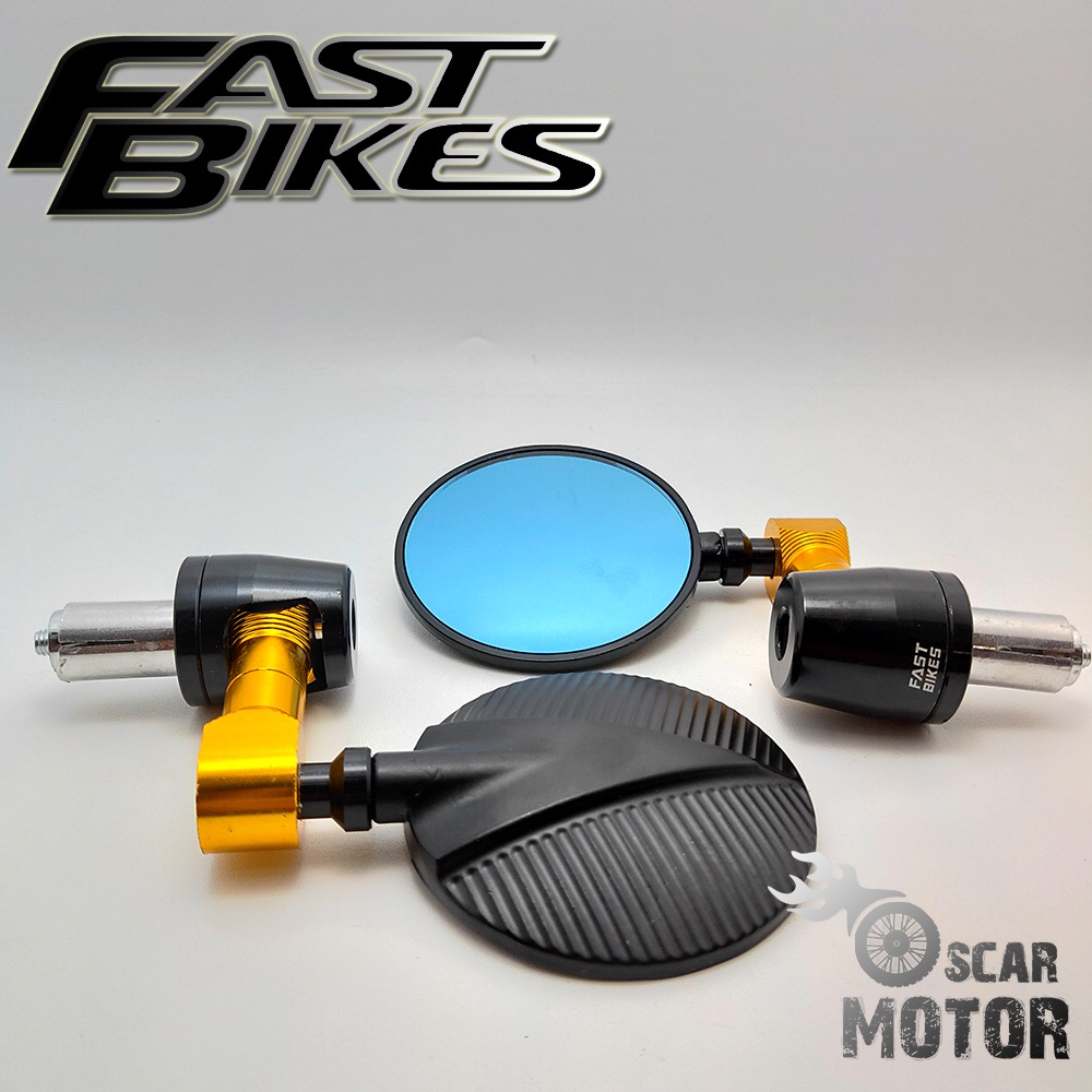 FAST BIKES KACA SPION JALU BULAT FULL CNC UNIVERSAL MODEL TEKUK 2007C motor