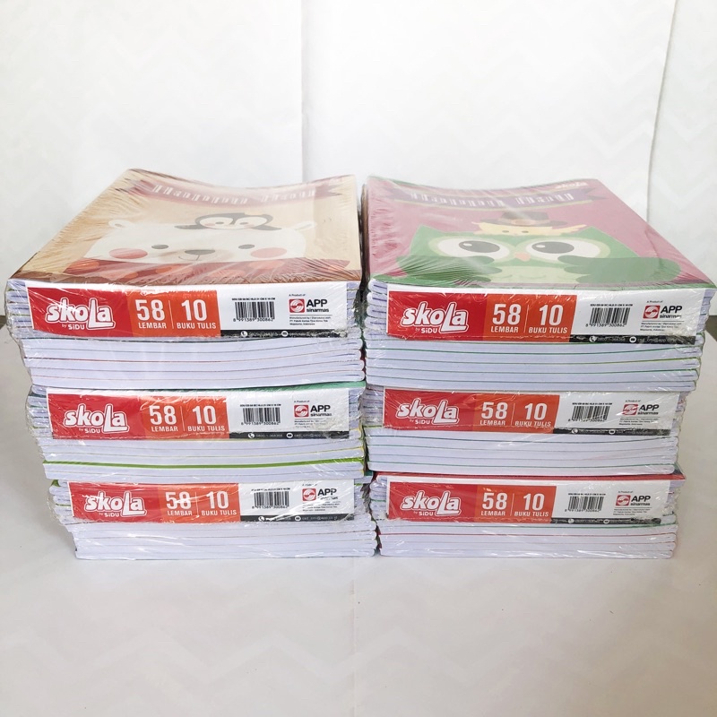 (1 Pack / 10 Pcs) Buku Tulis SKOLA 58 Lembar