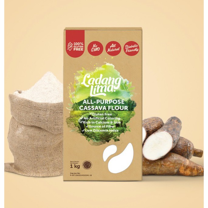 

Ladang Lima | Tepung Singkong 1 KG | Gluten Free All Purpose Flour