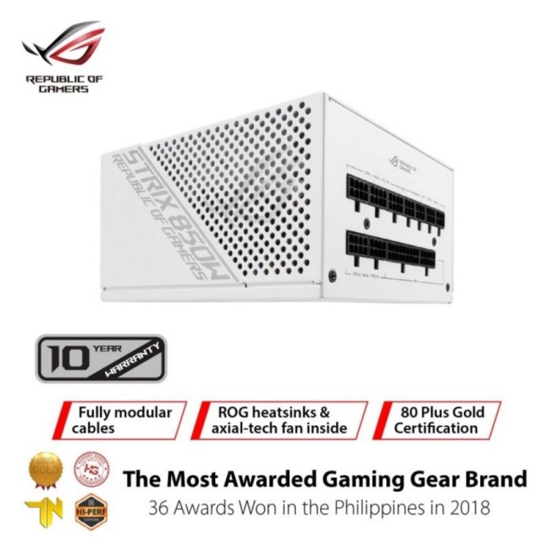 Power Supply ASUS ROG 850G STRIX WHITE 850W 80+ GOLD FULL MODULAR PSU