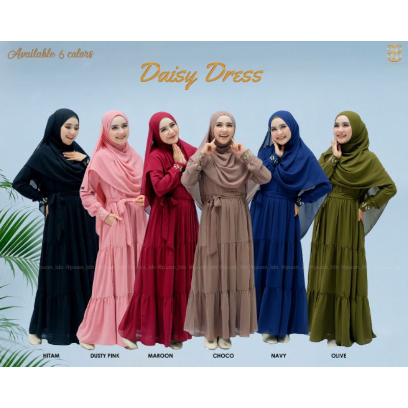 READY Daisy Dress by PUAN / Dress set Pashmina