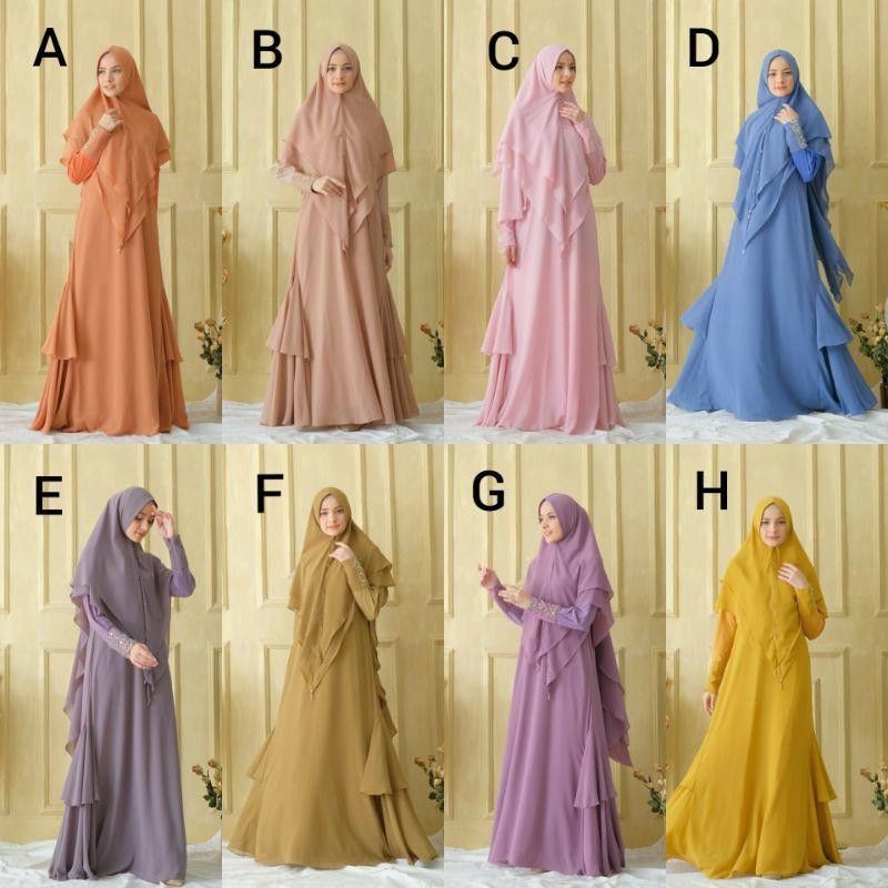 preloved /pL gamis laila syar'i by hawwa aiwa