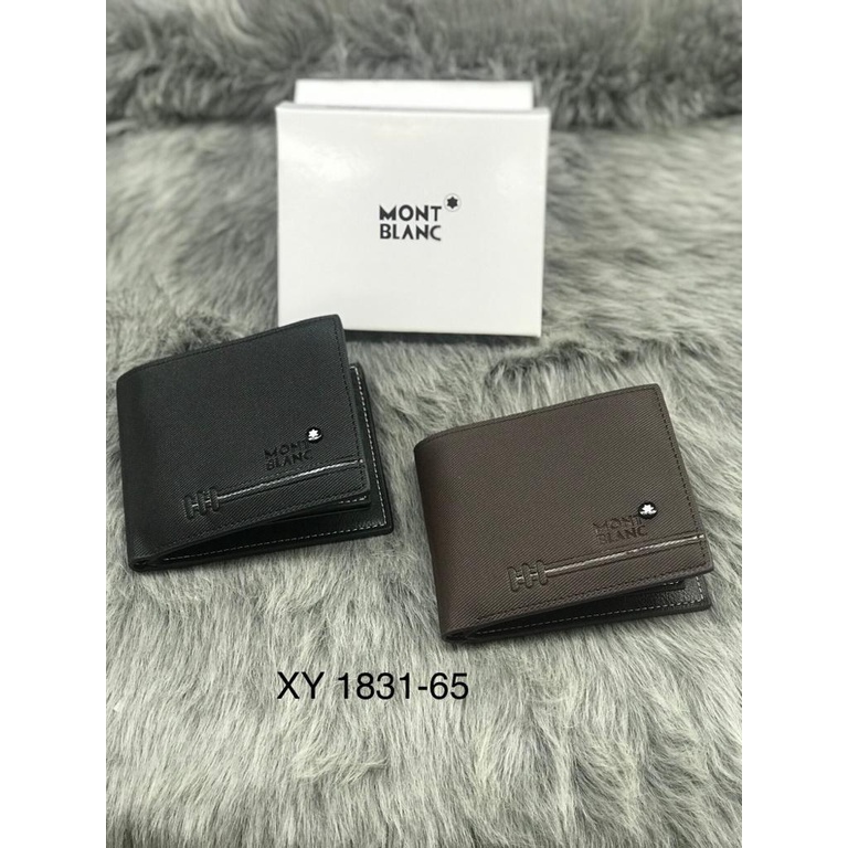 MURAH!! Dompet Kulit Pria Kulit Asli Original - Dompat laki laki MOUNTBLANC pendek Lipat 1825-92