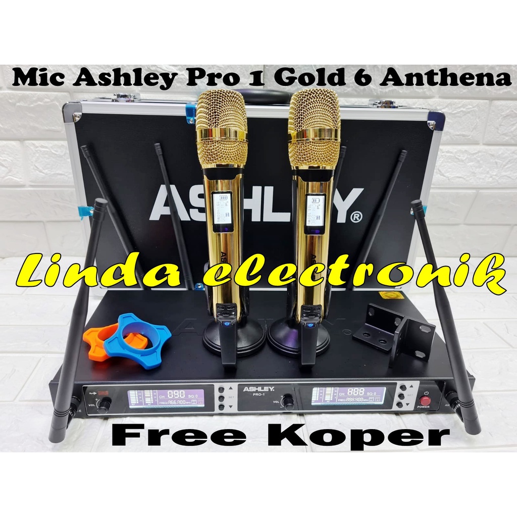 mic wireless ashley pro 1 pro1 GOLD HANDLE ORIGINAL