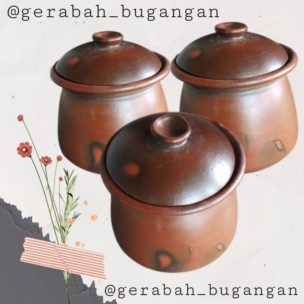 KUALI SOTO DAWET SAYUR KENDIL JAMU TEMPAT BERAS DARI TANAH LIAT GERABAH
