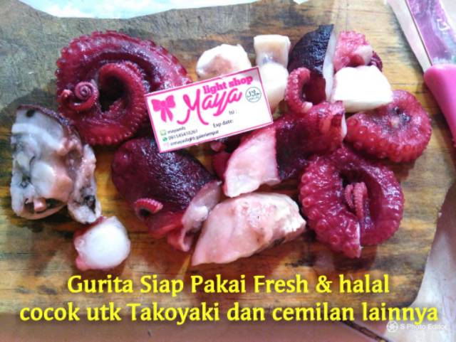 baby gurita 100gr 500gr murah halal boiled octopus bahan takoyaki okonomiyaki nakjibokkeum