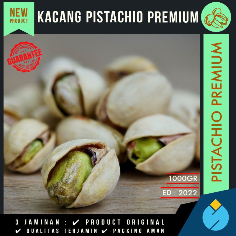 

Kacang Pistachio 1000gr / Pistachios Panggang USA California Roasted