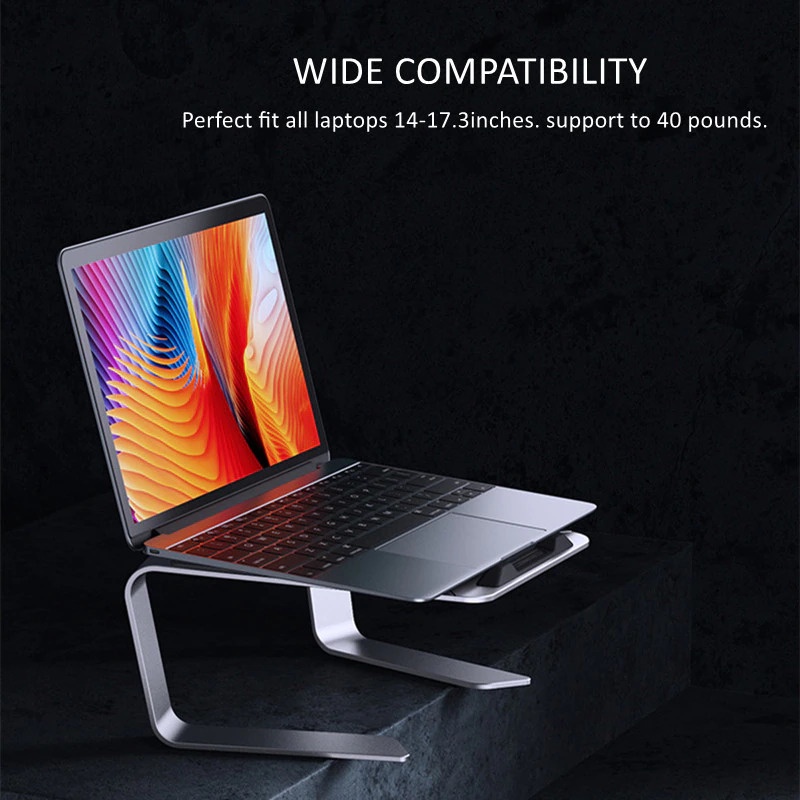 Ergonomic Laptop Stand Holder Aluminium - P49 - Silver