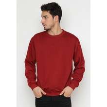 SWEATER_ID Basic Sweater Maroon Polos Unisex