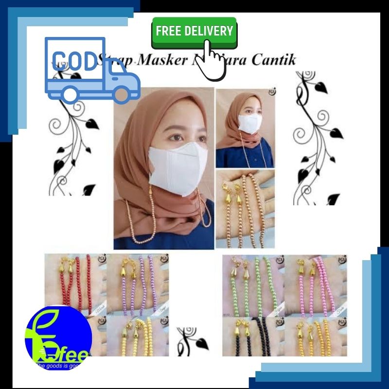 [LOCAL] - Strap Kalung Masker Mutiara Gantungan Masker