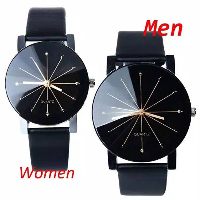 Jam Tangan Couple/Pria/Wanita Strap Kulit Elegan