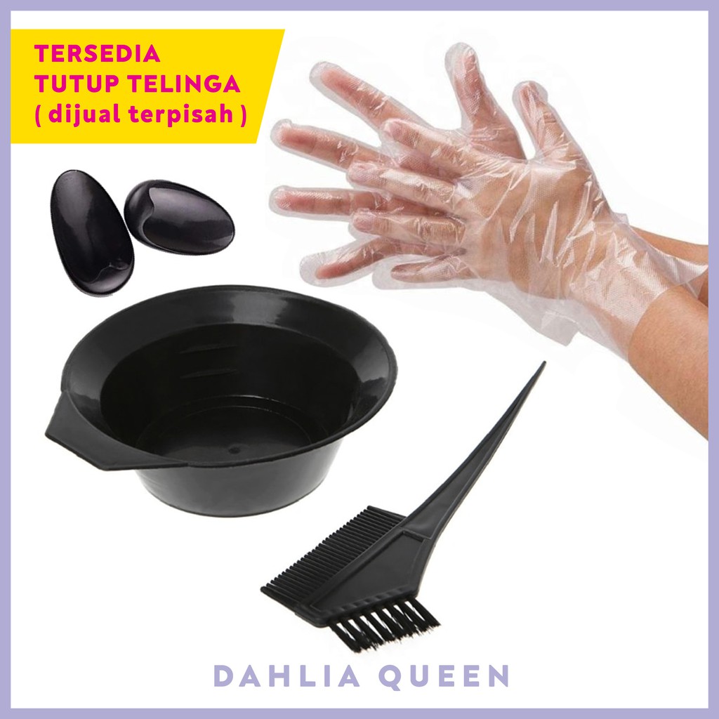 Mangkok Cat Rambut Set Sisir Kuas Semir Sarung Tangan Mangkok Cat Rambut Set Sisir Kuas Semir Sarung Tangan