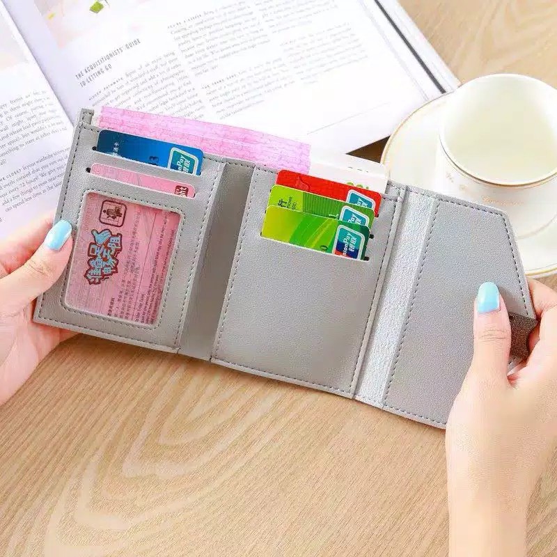 Dompet Fashion  Wanita KC180 dompet Lipat Impor Murah Cantik Real Pic# dompet cewek lipat mini