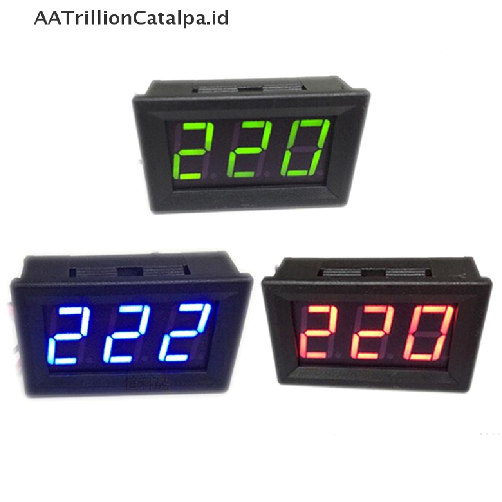 (AATrillionCatalpa) Voltmeter digital AC 70-500V display LED 2 Kabel