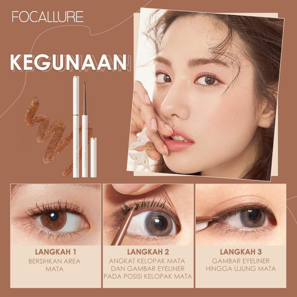 BPOM Focallure #ConfidenceHalo Eyeliner Gel Pencil FA243 Pen Spidol Pensil Eyeliner