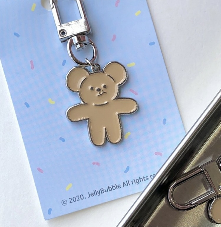 Ins cute smiley bear Keychain crooked mouth bear airpods protective case pendant cartoon Pendant