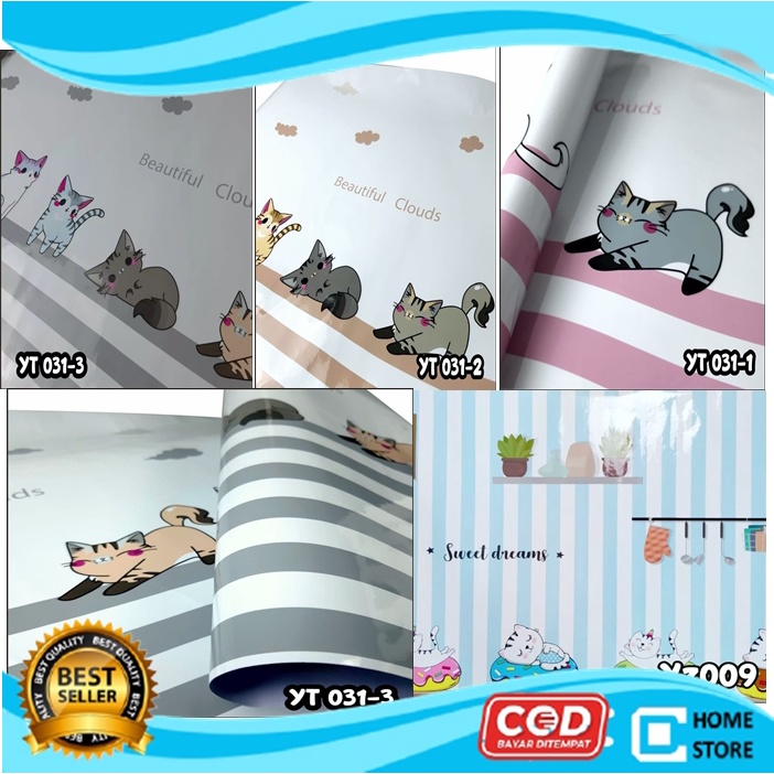 Anti Api Air & Minyak Wallpaper Dapur Kitchen Set Kamar Mandi Wallpaper Premium Foil 1m
