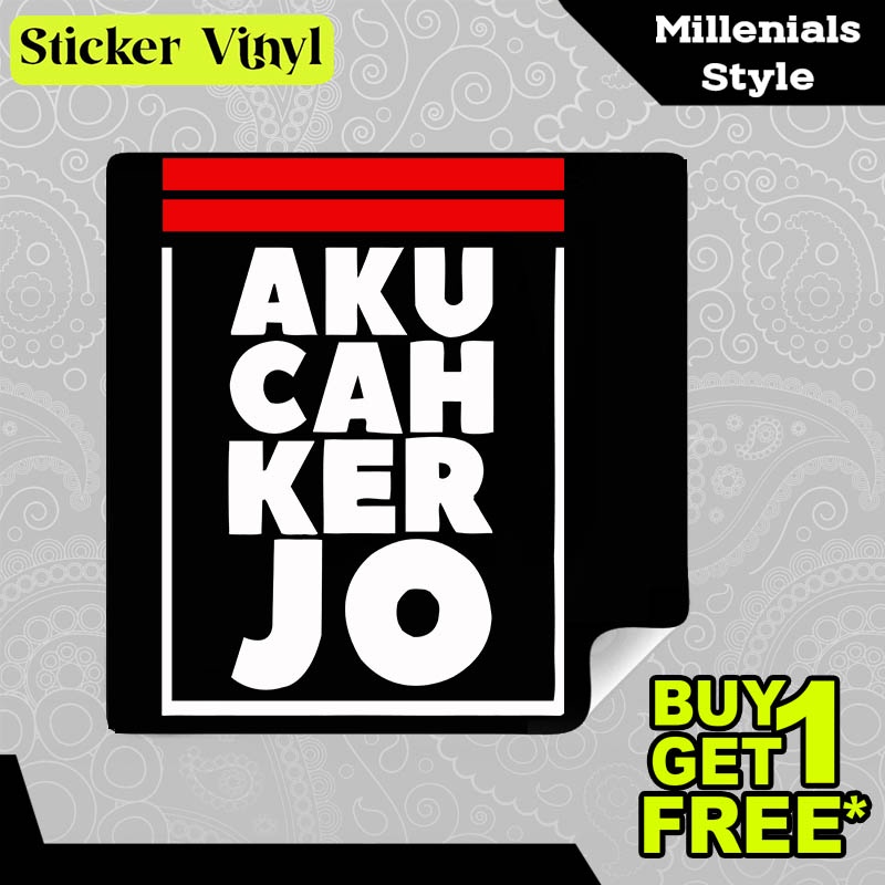 

Stiker Sticker Aku Cah Kerjo Sudah Bekerja Tulisan Kalimat Gaul dan Kekinian Aesthetic Bahan Vinyl Satuan Anti Air