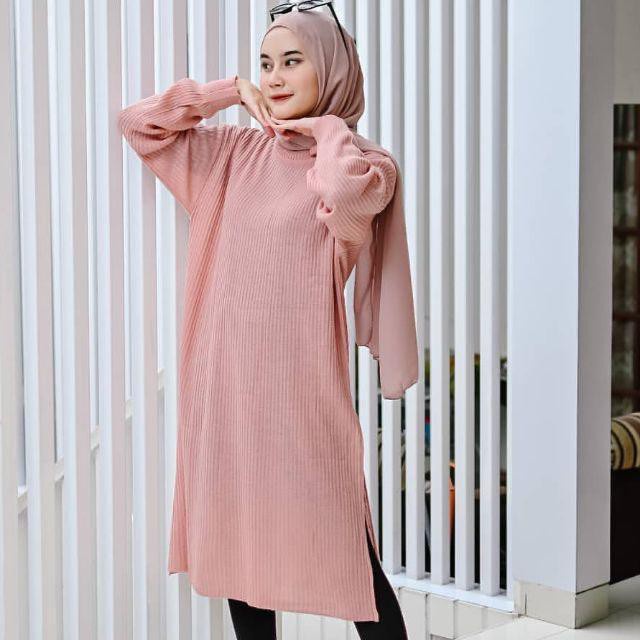 CUCI GUDANG!! Tunik Slit Rajut / Tunik Knited Belah