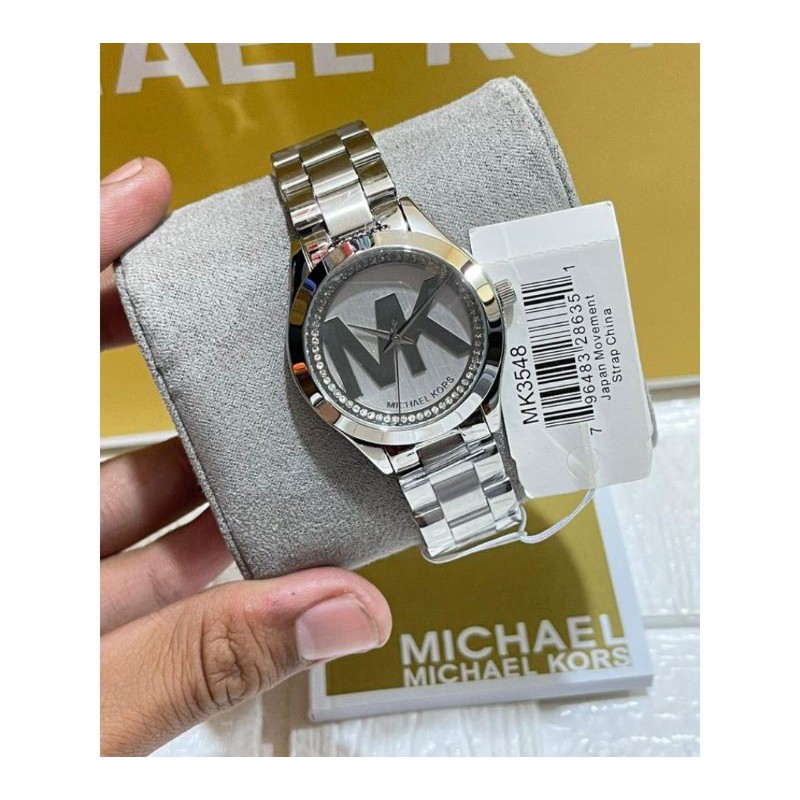 Jam Tangan Wanita MK3548 / MK 3548 Original Silver Stainless