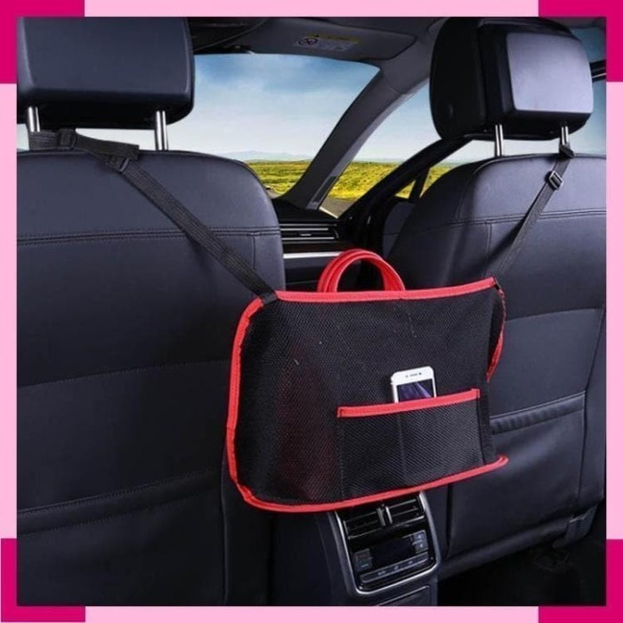 BAROKAH GAMIS PREMIUM Jaring Penyimpanan Mobil Multifungsi Car Seat Net Organizer