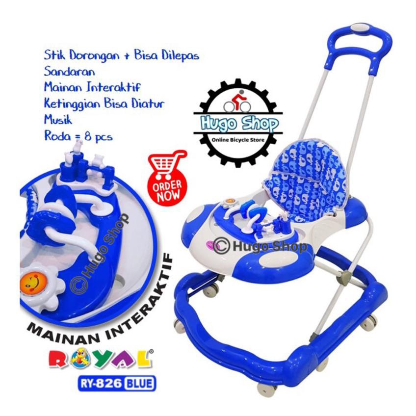 Alat Belajar Jalan Bayi - Baby Walker Royal RY 826 biru