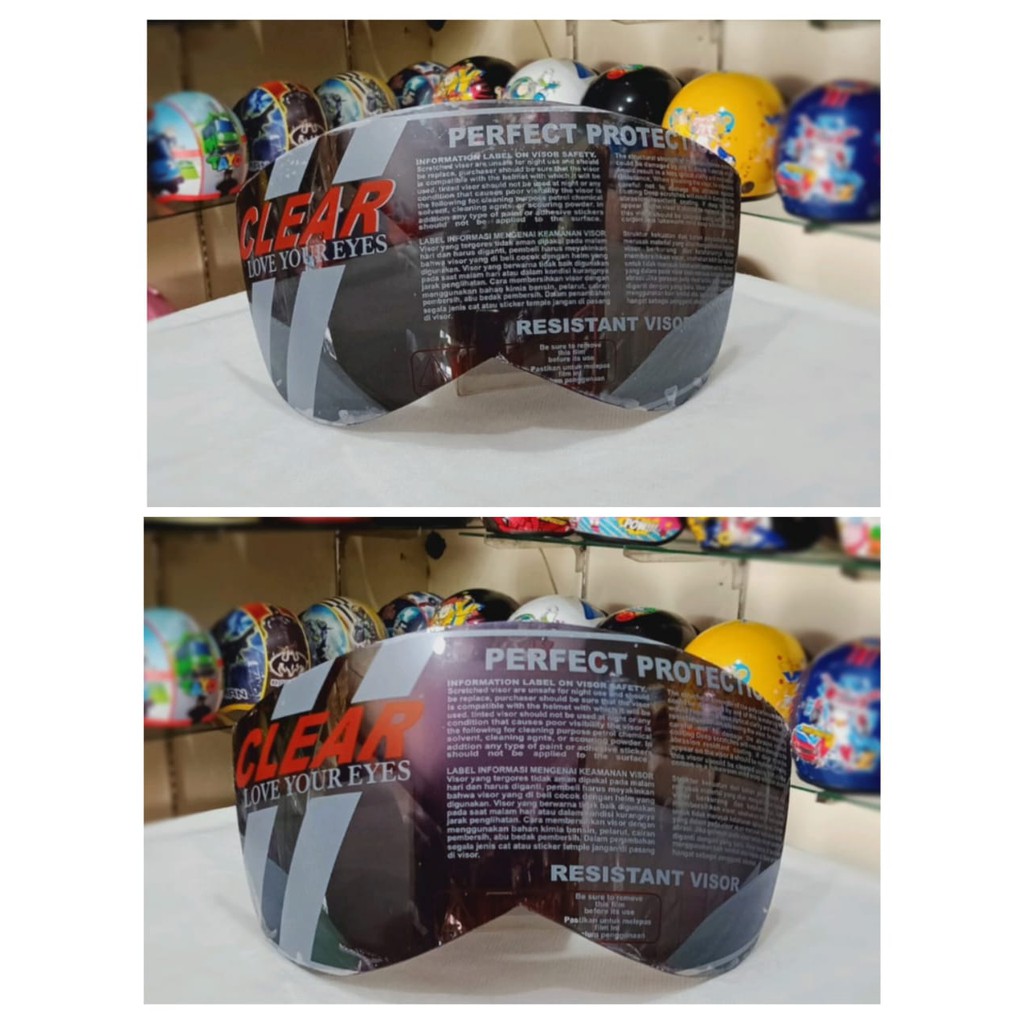 Clear Inner Visor Cakil HBC Warna Silver & Pelangi Rainbow Kaca HBC Cakil Kaca Dalam Cakil COD Murah