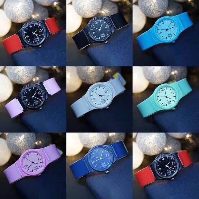 ✅COD JAM TANGAN JELLY ANGKA RUBBER BARU FASHION JAM TANGAN WANITA GROSIR JAM TANGAN MURAH CEWEK W01-11Tosca