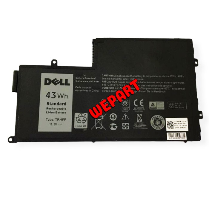 Baterai Laptop DELL Inspiron 5545 14-5447 15-5547 3450 3550 TRHFF