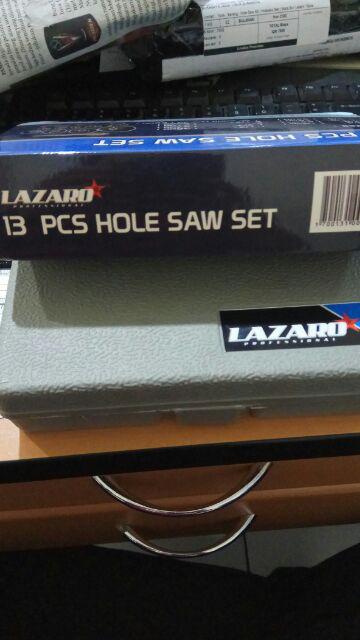 Hole Saw Kit / Holesaw Set / Mata Bor Lazaro 13pcs Hidroponik