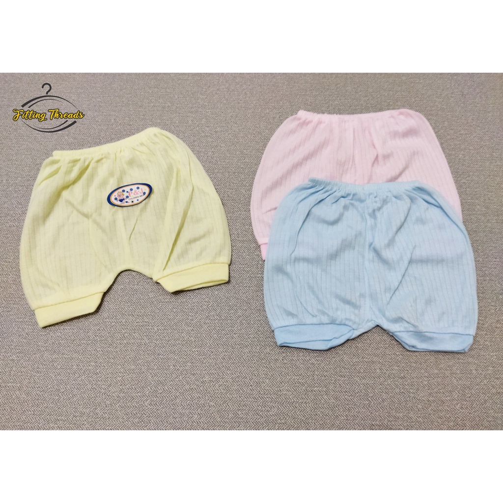 3 Pcs Celana Pendek Anak Bayi Newborn Warna Motif Salur