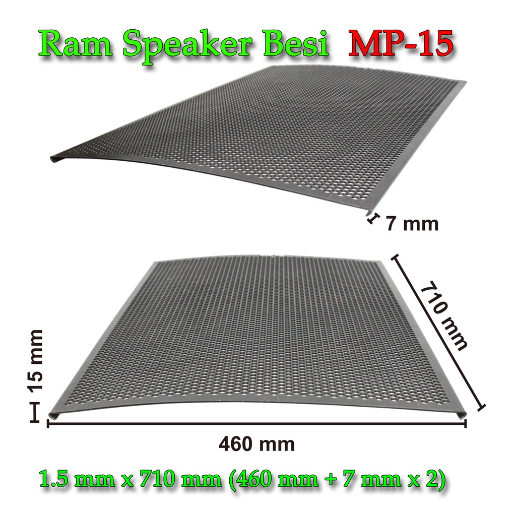 RAM SPEAKER 15&quot;x1 / GRILL SPEAKER BESI L 460 MM X P 710 MM (TEBAL 1.5 MM)