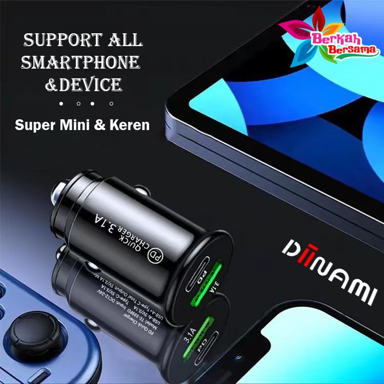 BM078 Cashan mobil original DIINAMI C17 dual usb qualcom 6A Samsung oppo xiaomi Vivo BB3482