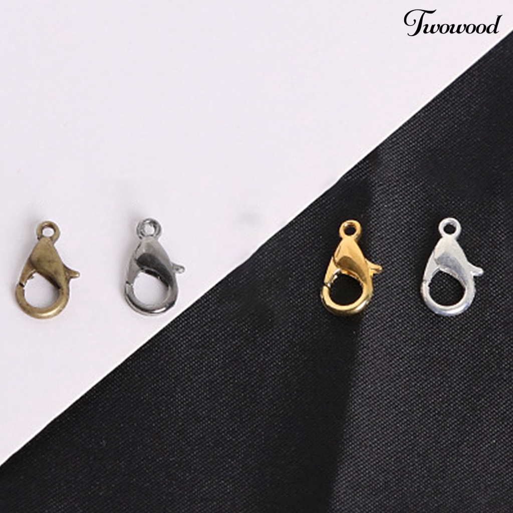 Twowood 10Pcs Lobster Clasps All Match Multipurpose Vintage Electroplating Multifunction Bracelet Necklace Key Ring Lobster Hooks Jewelry Findings