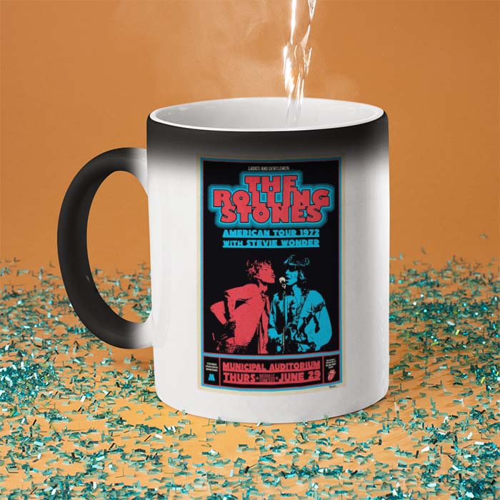 Gelas Ajaib Rolling Stones 1972 Tour Poster Berubah Warna