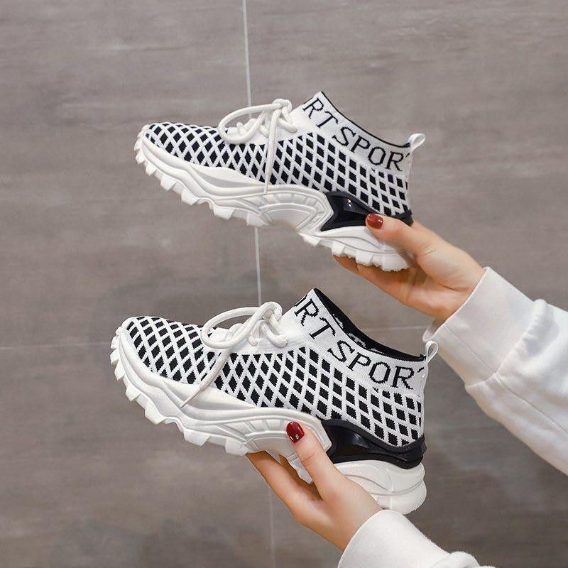 Sepatu Sneaker Slip On Tali Wanita Import