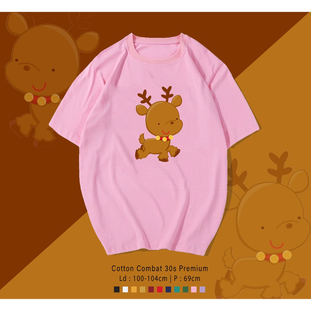 RUSA CUTE  / TERMURAH BAJU KAOS KATUN WANITA/ PRIA UNISEX LENGAN PENDEK / TUMBLR TEE /  OVERSIZE